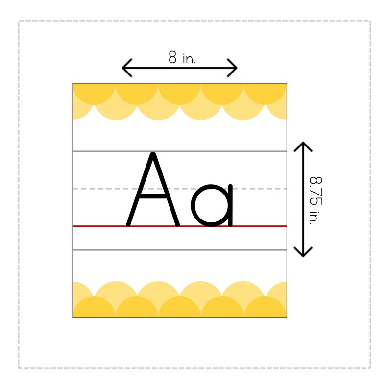 Alphabet & Number Line Printable Classroom Decor Alphabet Posters