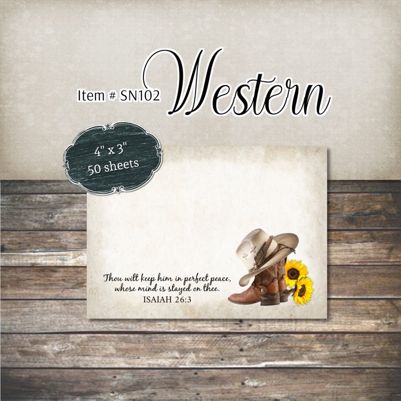 Scripture Sticky Notes | 4" x 3" Notepad | 50 Sheets | Religious | Christian | With Bible Verse Item#SN102 | Western