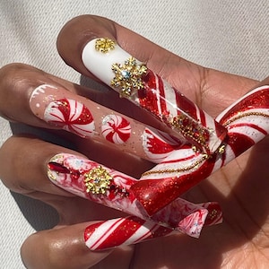 Peppermint Dream Reusable Press on nails