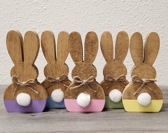 Wooden Easter Bunny Decor-Wooden Easter Bunny-Made to order, Handmade Easter Wooden Bunny Decoration- Spring Decor Easter Bunnies