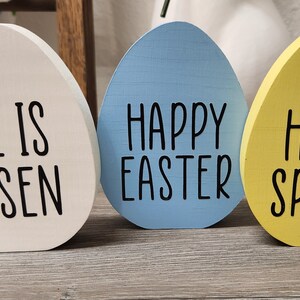 Easter Egg/Easter Decor/Wooden Eggs/Rae Dunn inspired/Made to order/Personalized Easter Egg/Handmade Wooden Easter Egg/Easter wood egg image 3