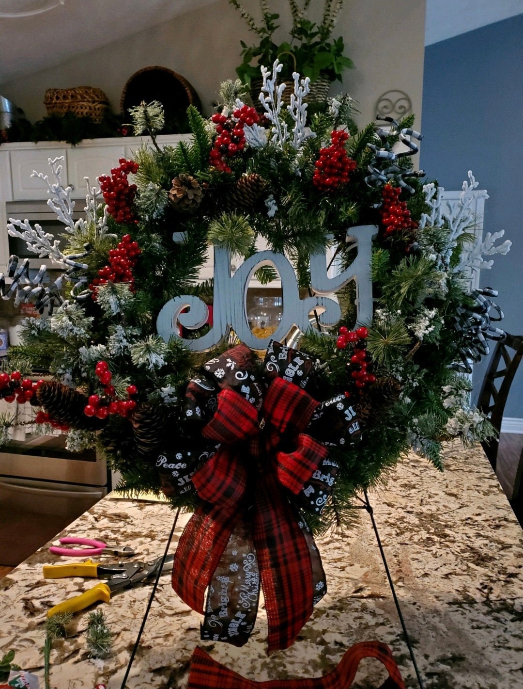 Joy Christmas Wreath 