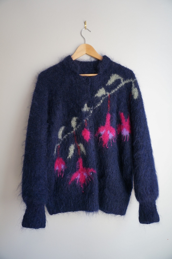 80’s Floral Mohair Cardigan