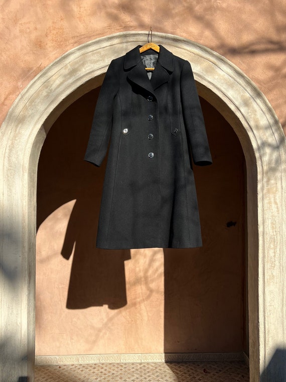 Italian Tailor Made Black Wool Coat