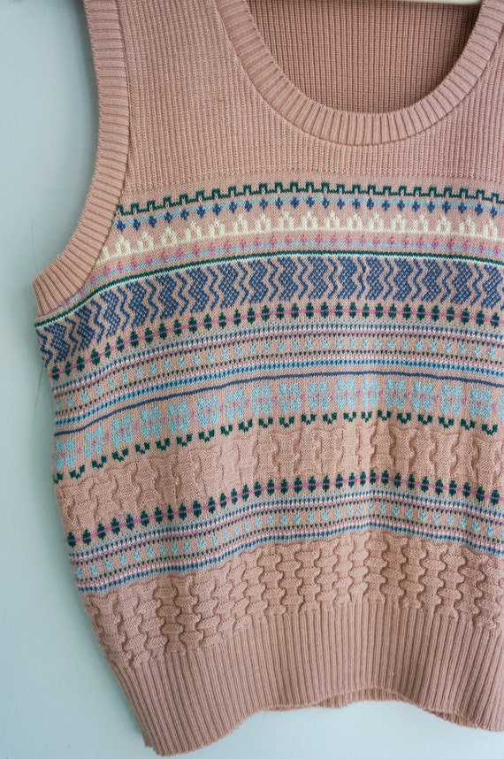 Vintage 90s Spring Sweater Vest - image 2