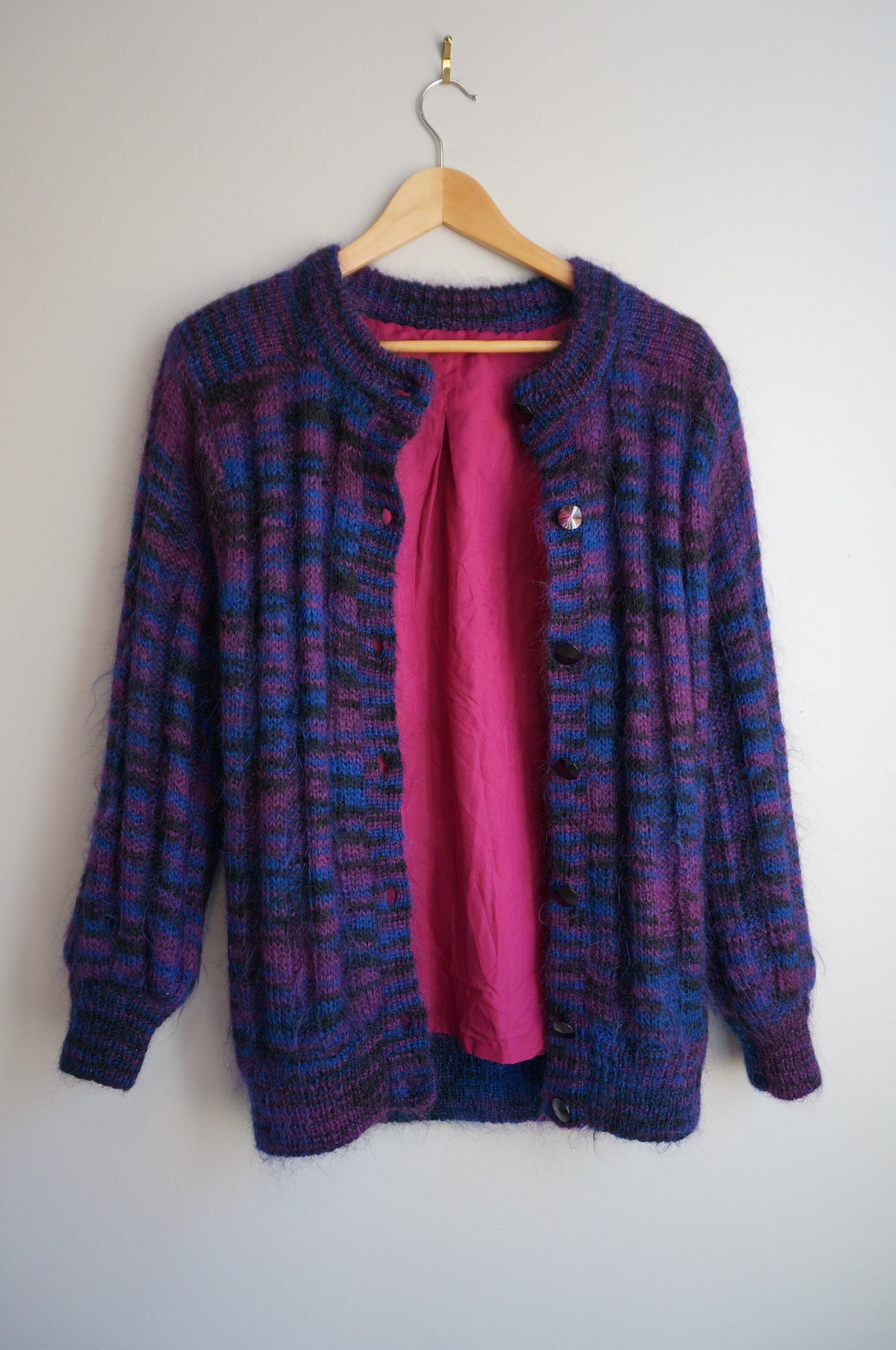 Vintage Mohair Cardigan Sweater - Etsy