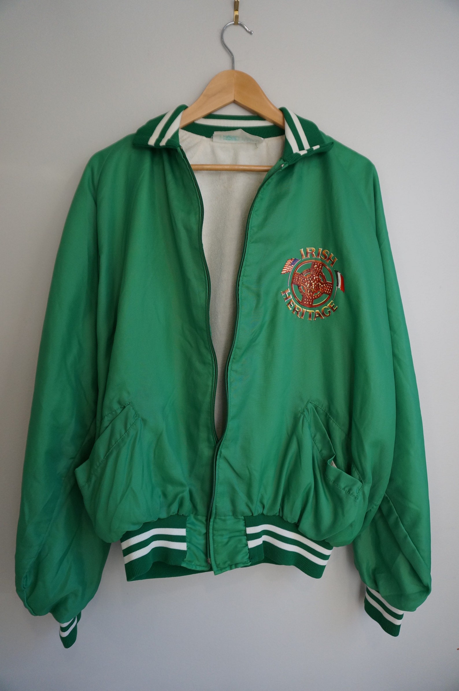 Vtg Irish Heritage Satin Jacket Etsy