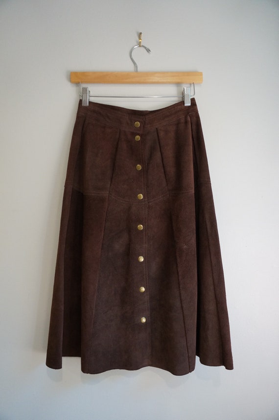 70’s Brown Suede Skirt