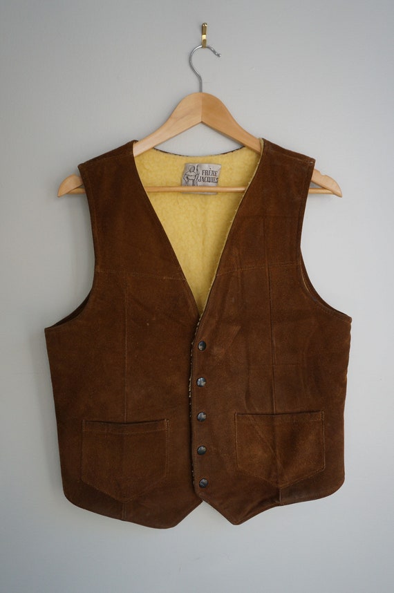 Frère Jacques Sherpa Lined Suede Vest