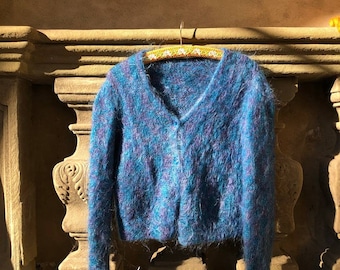 Vintage Mohair Strickjacke aus Italien