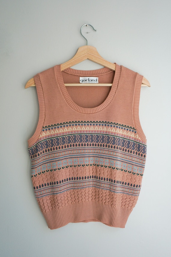 Vintage 90s Spring Sweater Vest - image 1