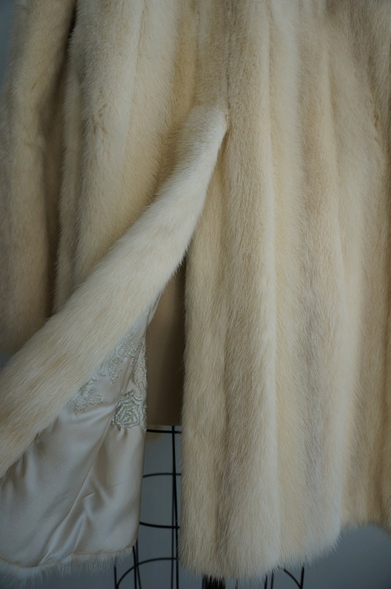 Vintage 50s Blonde Mink Fur Coat Medium - image 4