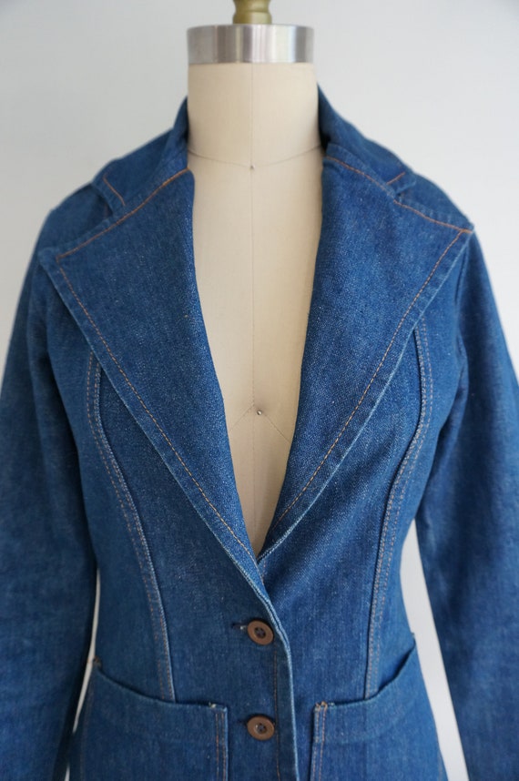 Two Tone 1970s Denim Jacket