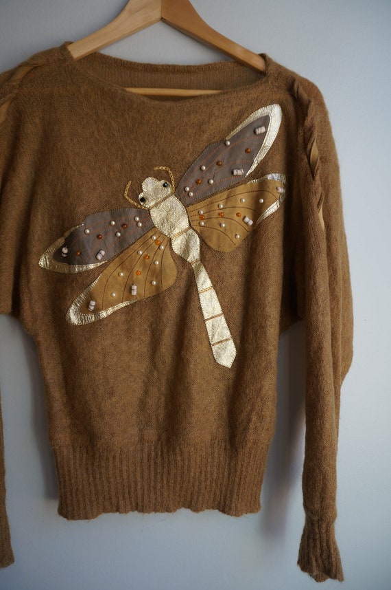 80’s Ingrid Muhlhofer Firefly Mohair Suede Sweater