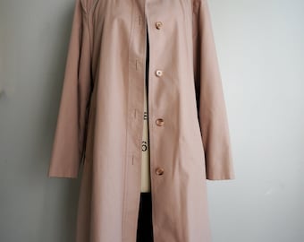 80s Vintage Muted Pink Trench Coat