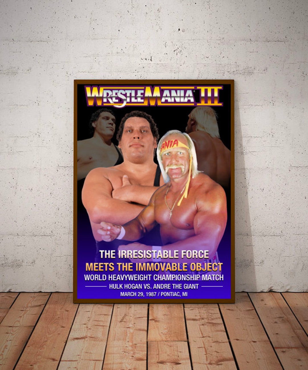 WWE Print Andre the Giant in Ring Poster Wrestling Wall Art -  Portugal