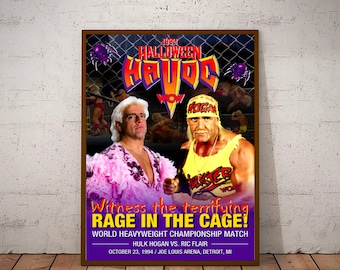 WCW HALLOWEEN HAVOC 1994 Hulk Hogan Vs Ric Flair A3 Poster