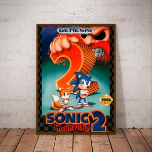 Sonic 2 SEGA GENESIS Poster - Size A3