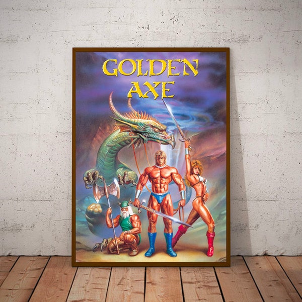 Golden Axe SEGA MEGADRIVE Poster - Size A3