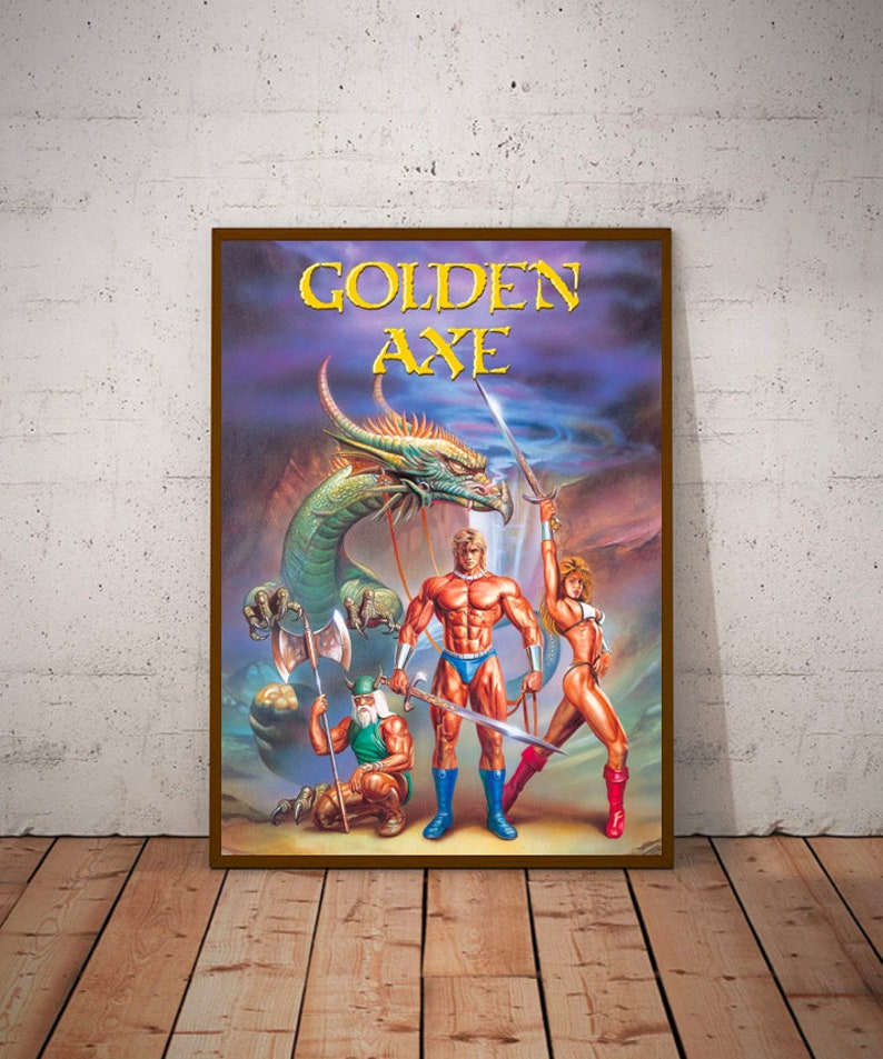 Golden Axe SEGA MEGADRIVE Poster Size A3 image 1