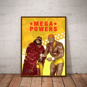 WWF Megapowers Hulk Hogan Macho Man Poster A3