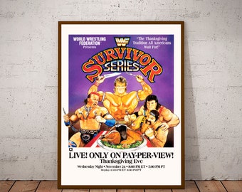 WWF Survivor Series 93 Poster A3
