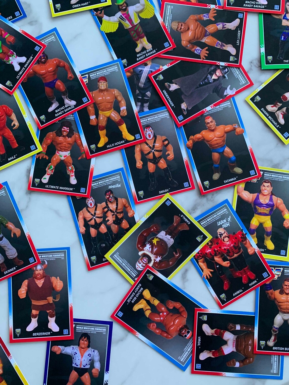 WWF Hasbro Style Collectors Cards X 100 Full Set unofficial Series 111 Plus Mailaways and