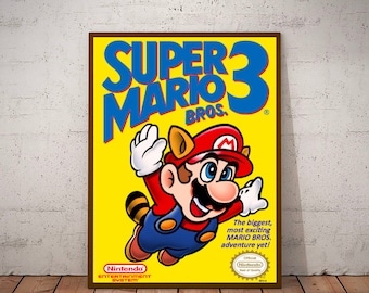 Super Mario Bros 3 NES Poster - Size A3