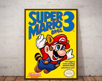 Super Mario Bros 3 NES Poster - Size A3