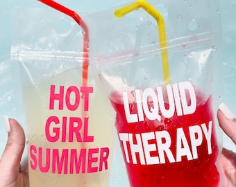 Booze Bags| Drink Pouches For Adults | Party Pouches | Personalized Drink Pouches | Custom Booze Bag | Custom Drink Pouch | Summer Drinks
