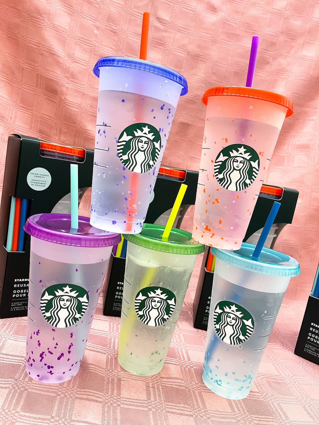 Starbucks Color Changing Cup| Starbucks Tumbler| Starbucks Cup| Color  Changing Cup| Starbucks Confetti Cup| Starbucks Summer 2021 - Etsy New  Zealand