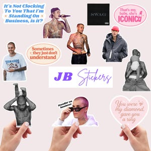 Justin Bieber Sticker| SWAG Album Inspired| Belieber Aesthetic Waterproof Decal| Justin Bieber Merch| Laptop Sticker| Bieber Sticker