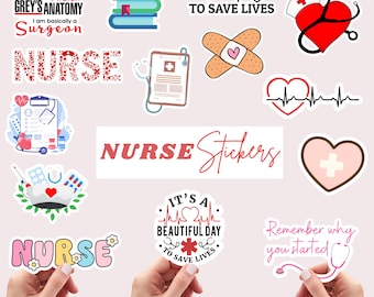 Nurse Sticker |Cute Nurse Gift| Healthcare Sticker for Water Bottle or Laptop| Medical Worker Appreciation| RN Vinyl Decal | Laptop Stickers