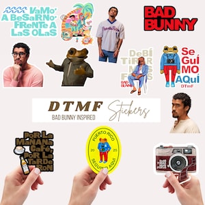 Bad Bunny Debí Tirar Más Fotos Sticker| Bad Bunny DTMF Benito| Decal Laptop Sticker| Bad Bunny New Album| Latin stickers| Puerto Rico