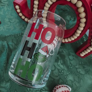 The Grinch Beer Can Glass| Grinch Coffee| Grinch Christmas Cup | Grinch Iced Coffee Glass| Christmas Coffee Glass