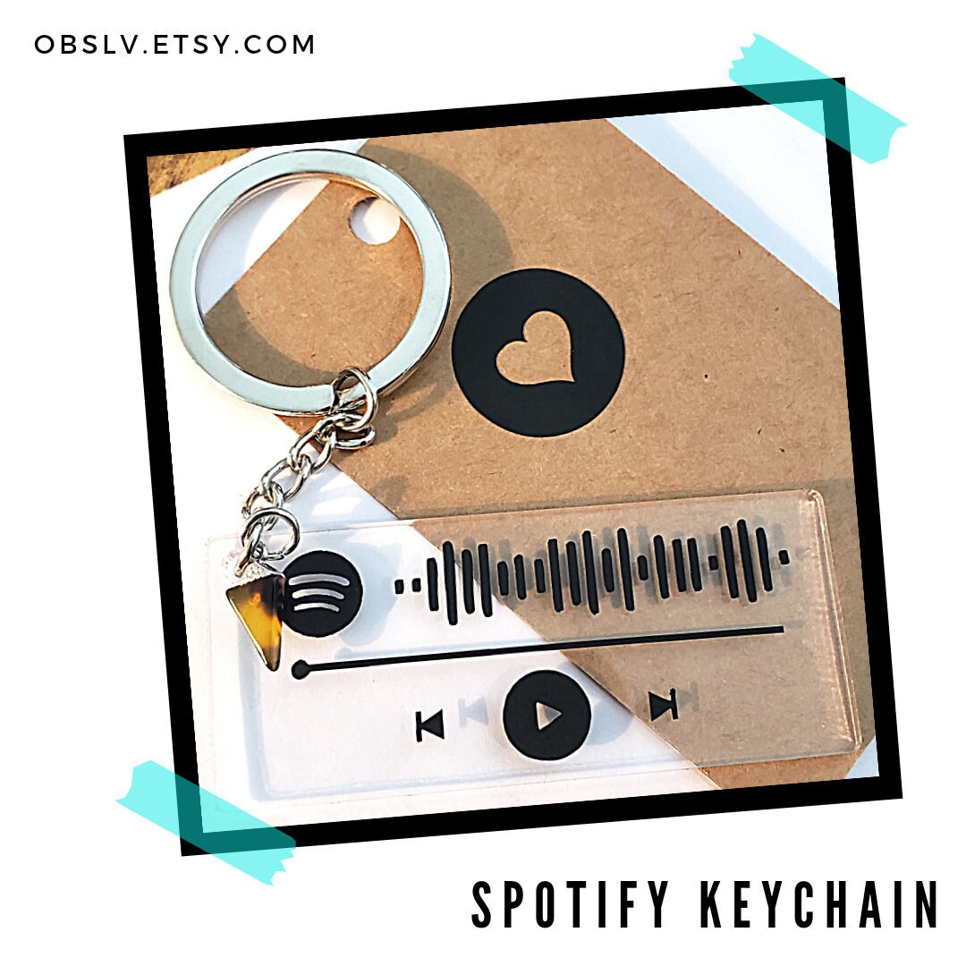 Spotify Keychain Custom Spotify Keychain Etsy