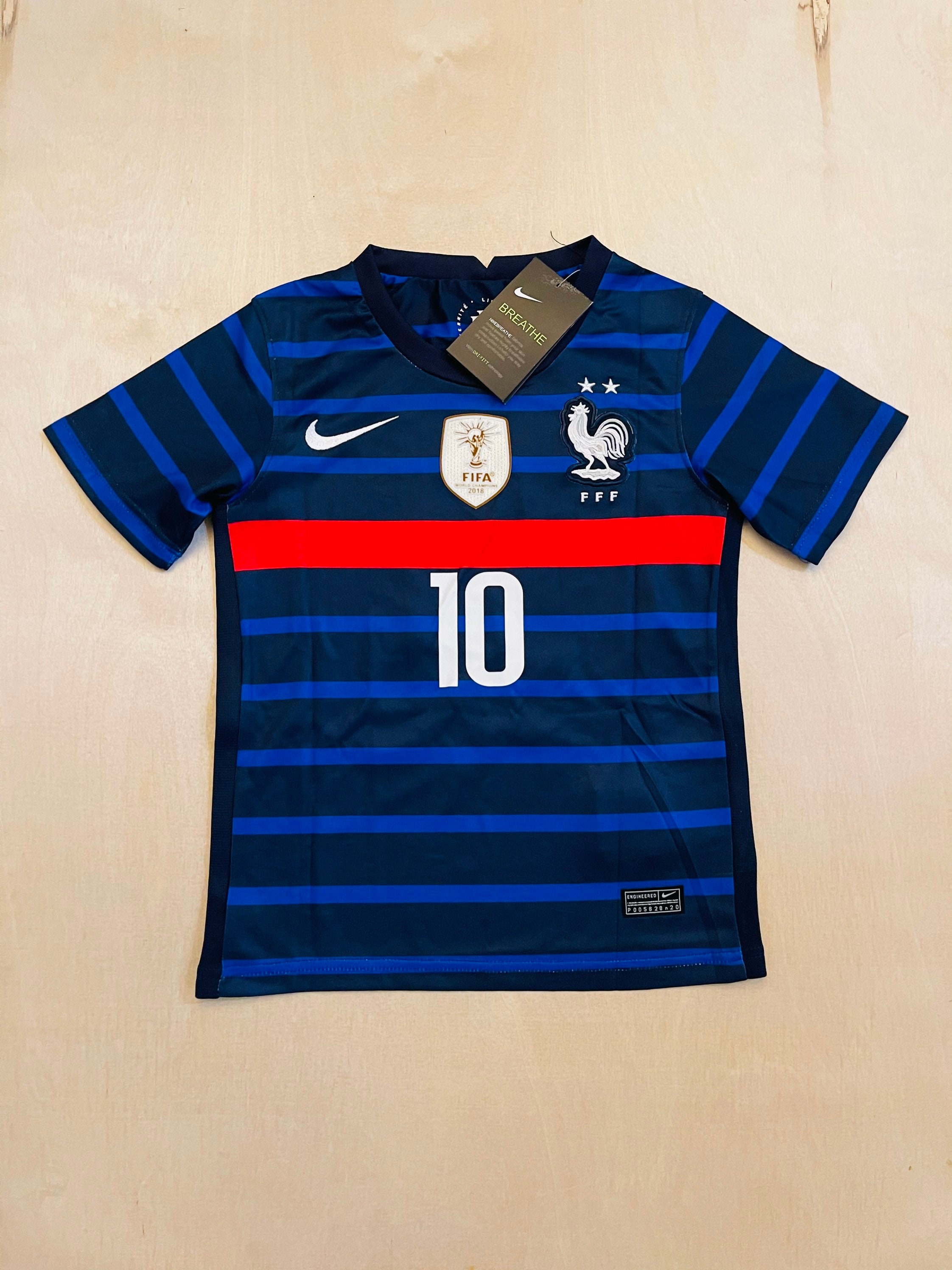 Mbappe 7 France Home kids soccer jersey set youth size Etsy