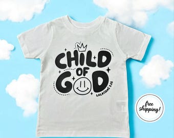 Child of God T-Shirt: Faith Based Christian Tee, Soft Cotton
