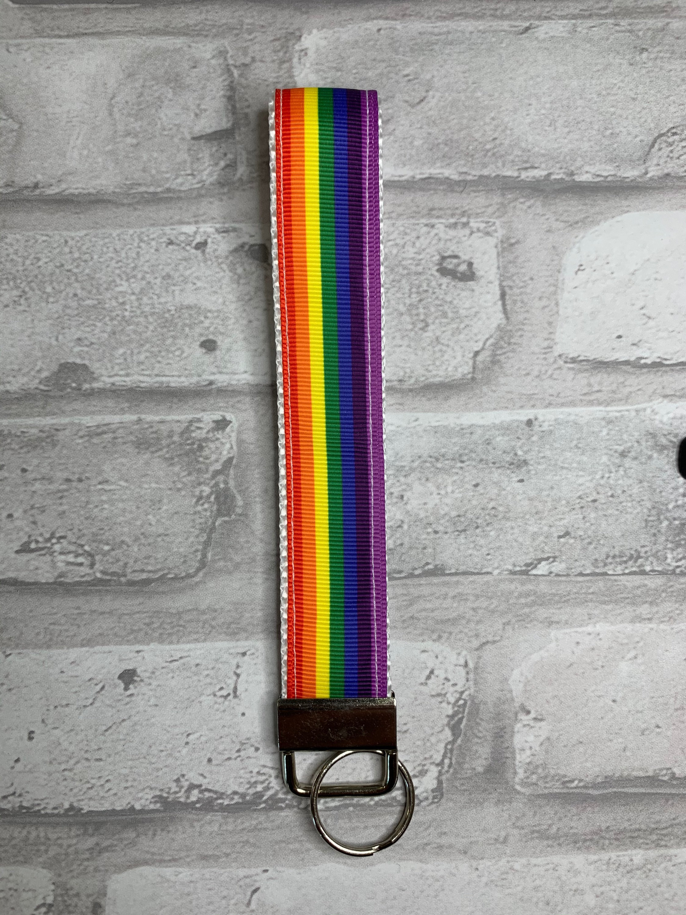 Rainbow pride pride keychain keyfob wristlet Etsy