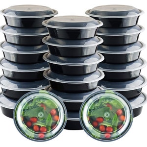 Ez Prepa [20 Pack] 32oz 3 Compartment Meal Prep Containers with Lids -  Bento Box - Plastic - Stackab…See more Ez Prepa [20 Pack] 32oz 3  Compartment