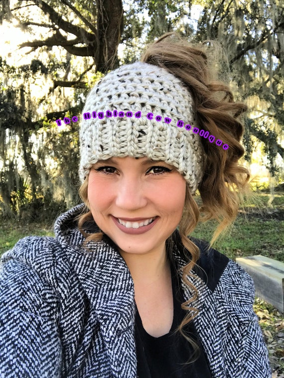 Ponytail sales bun hat