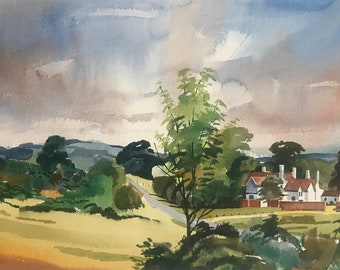 Lyndhurst 1990 - Original Watercolour by 20th Century British Artist John Howard ‘Jack’ Widgery 1923-1997