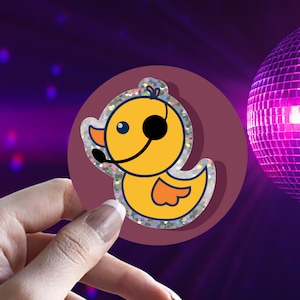 Glittery Stage Manager Duck Sticker