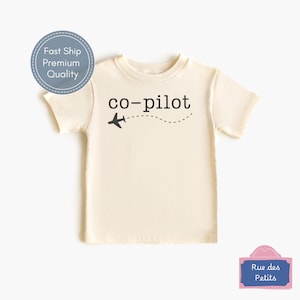 Co-Pilot Baby Shirt – Airplane Bodysuit for Baby Boy or Girl | Aviation Gift | Neutral Travel Sweatshirt | Cute Newborn Shower Gift