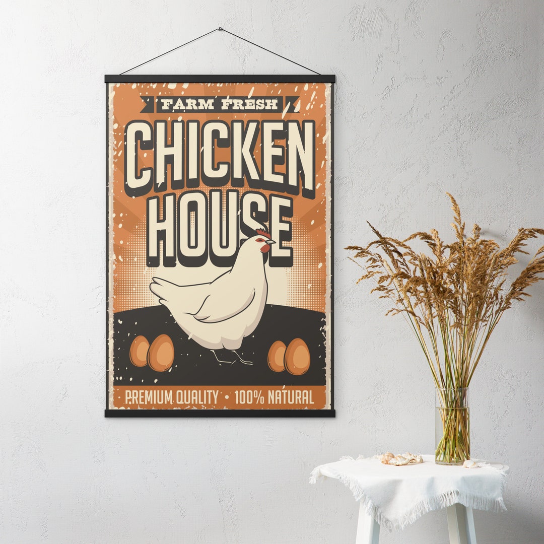A Vintage-inspired Poster for a Chicken House - Etsy