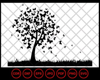 Download Butterfly Tree Svg Etsy