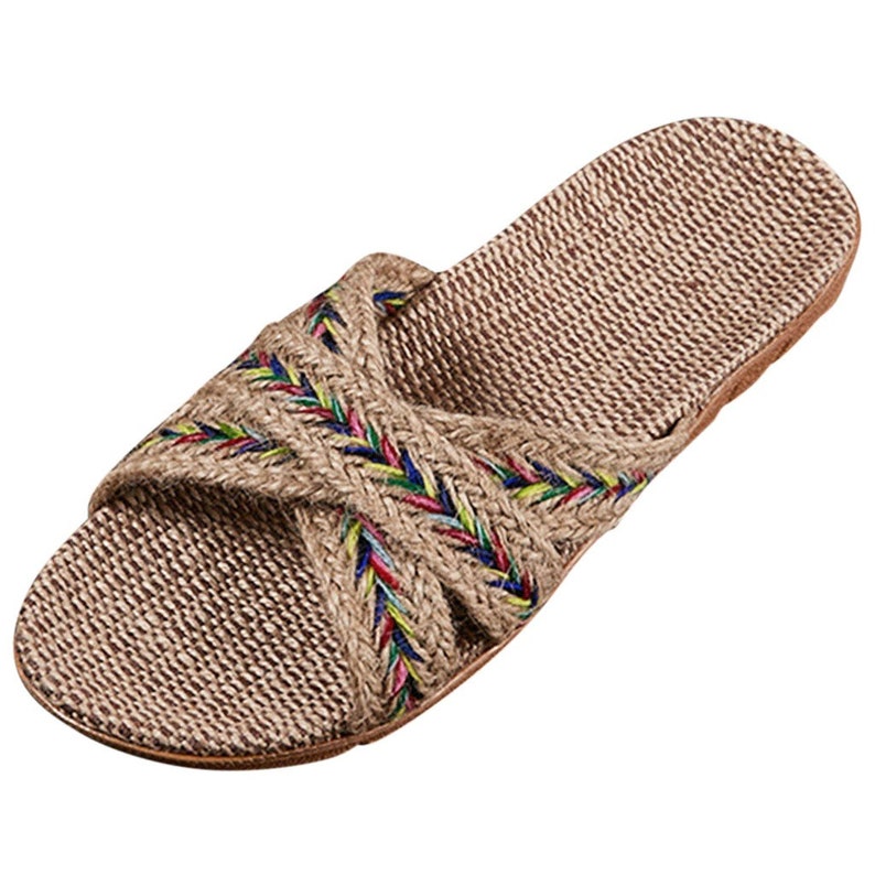 8. Summer Woven Hemp Sandals by Golden Walk.