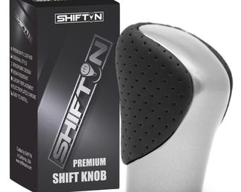 Shiftin Black Leather & Gray Silver Gear Shift Knob Shifter For Lexus Es Gs Gx Is Nx Rc Rx 200t 300 350 350h 450hl 350l, Replaces F-sport