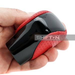 SHIFTIN Circuit Red Nuluxe Leather Gear Shift-er Lever Knob for LEXUS Es Gs IS NX300h RC350 RX450hl GX460 Perfect Car Gift Accessory