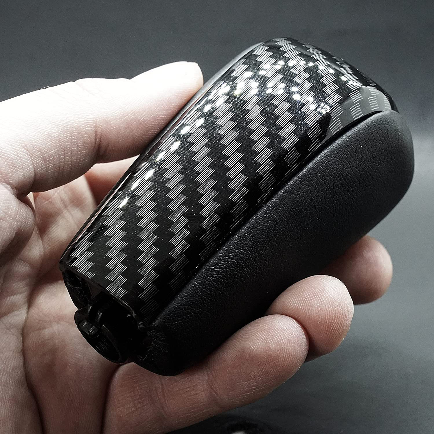 Black Carbon Fiber Pattern Gear Shift Knob For Toyota Land Cruiser Prado & Lexus GX460 - Automatic, M8 Thread
